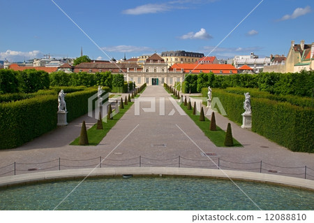 Garden of Belvedere Palace in Wien, Austria Garden of Belvedere Palace in Wien, Austria 12088810