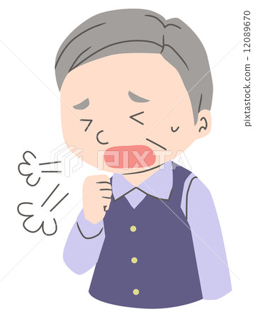 Grandpa coughing coughing - Stock Illustration [12089670] - PIXTA