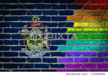 Dark brick wall - LGBT rights - Maine 12089992