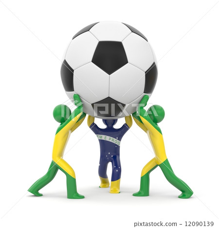 Sport concept. Ball with Brazilian flag 12090139