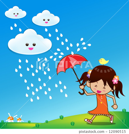 Little girl in rainny day 001 Little girl in rainny day 001 12090515