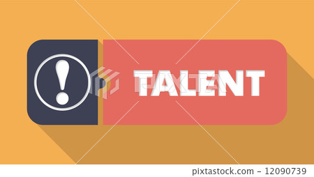 Talent on Orange Background in Flat Design. 12090739