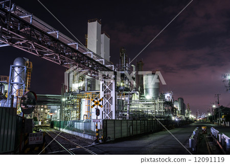 Railroad crossing and chemical plant 12091119