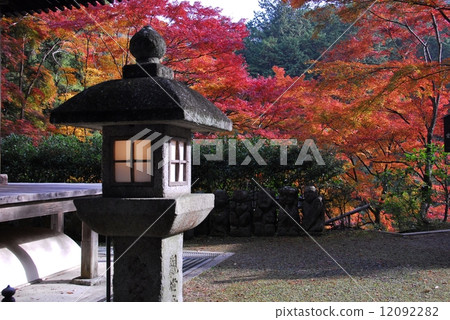 京都Atago菩薩寺廟秋季風景 12092282