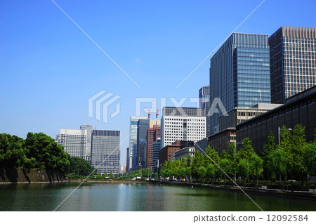 September Scenery and cityscape of the city 500 Skyscrapers in front of the Imperial Palace 12092584