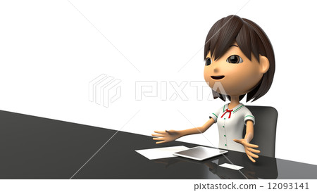 Girls studying in an interview - Stock Illustration [12093141] - PIXTA