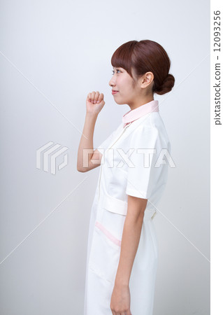 Nurse playing guts pose 12093256