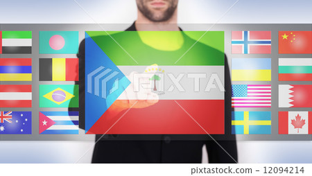 Hand pushing on a touch screen interface 12094214