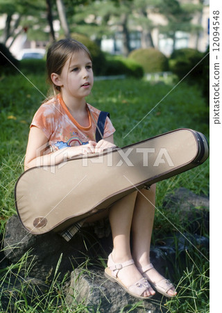music instruments, preteen girl