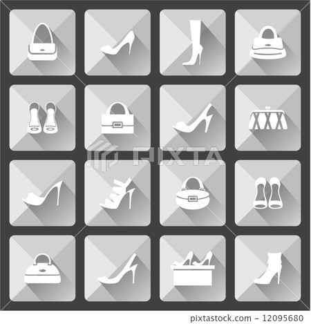 Set of flat icons for mobile app and web with long shadows. vector Set of flat icons for mobile app and web with long shadows. vector 12095680