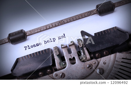 Vintage inscription made by old typewriter Vintage inscription made by old typewriter 12096492
