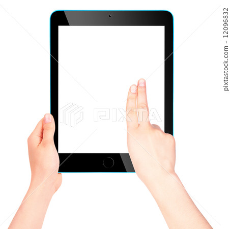 Touch screen tablet computer with hand 12096832