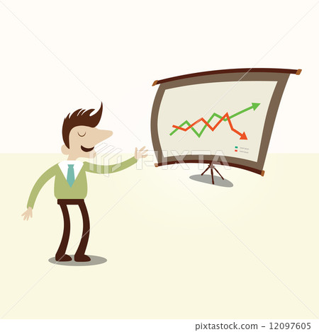 Businessman presentation chart. 12097605