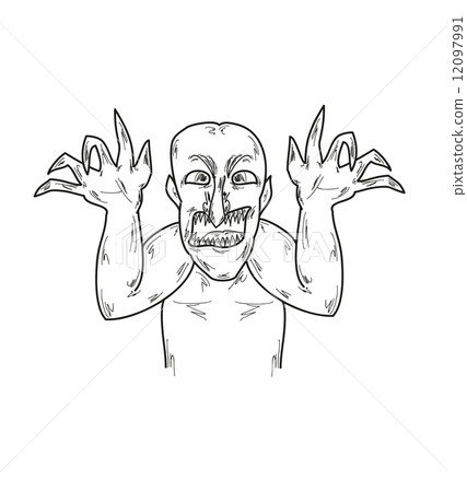 old ugly man, sketch 12097991