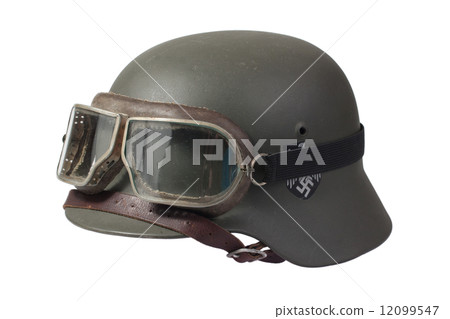 nazi german helmet with protective goggles 12099547