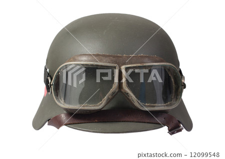 nazi german helmet with protective goggles 12099548