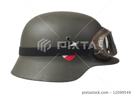 nazi german helmet with protective goggles 12099549