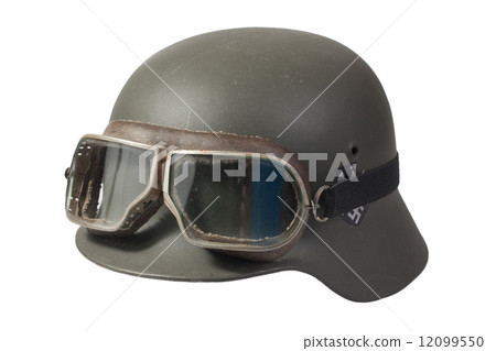 nazi german helmet with protective goggles 12099550