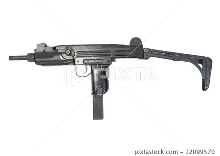 UZI submachine gun isolated on white 12099570