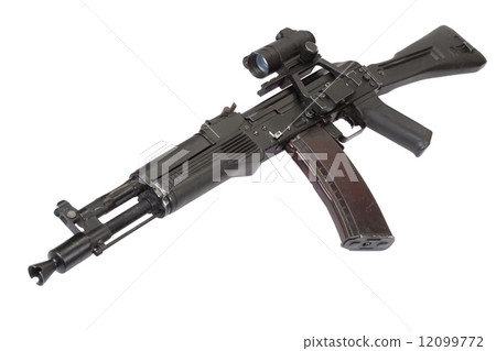 modern russian assault rifle on white modern russian assault rifle on white 12099772
