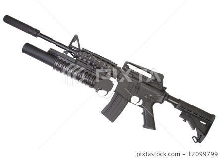 M4A1 carbine with silencer equipped with an M203 grenade launcher 12099799