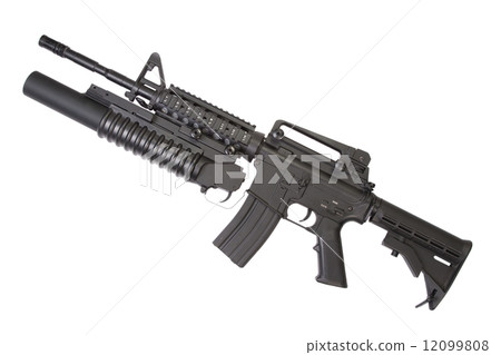 An M4A1 carbine equipped with an M203 grenade launcher An M4A1 carbine equipped with an M203 grenade launcher 12099808