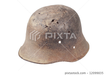 old rusty german helmet ww1 period 12099835