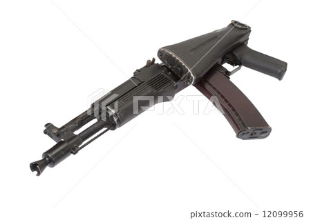 modern AK assault rifle on white modern AK assault rifle on white 12099956
