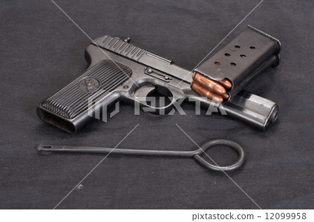 handgun on black background 12099958