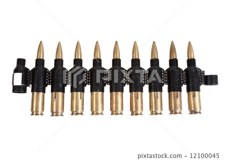 chain of cartridges on white background 12100045