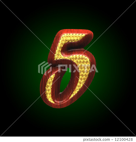 vector golden figure with red wood vector golden figure with red wood 12100428