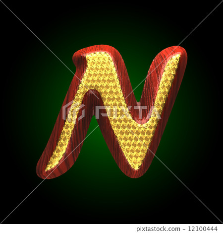 vector golden figure with red wood 12100444