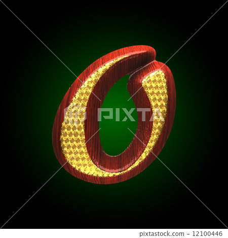 vector golden figure with red wood 12100446