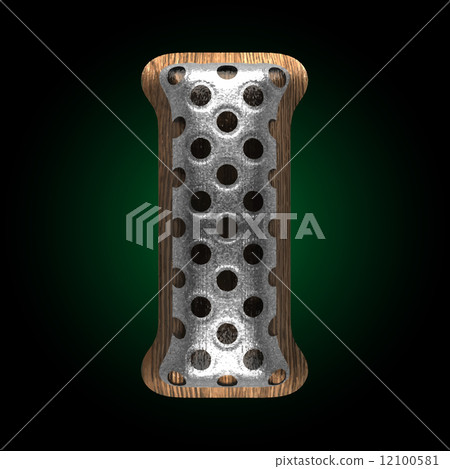 vector metal and wood figure i 12100581