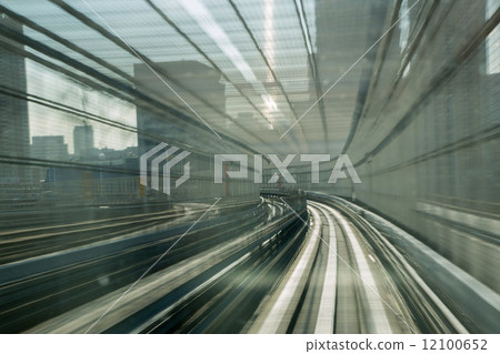Motion blur of Japanese mono rail 12100652