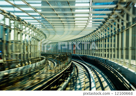 Motion blur of Japanese mono rail 12100668