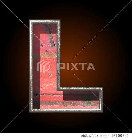 Vector old metal letter l Vector old metal letter l 12100735