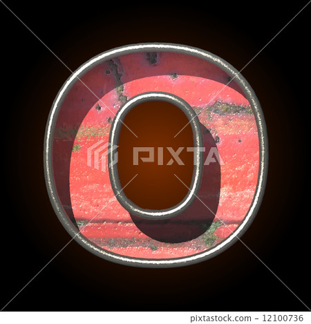 Vector old metal letter o 12100736