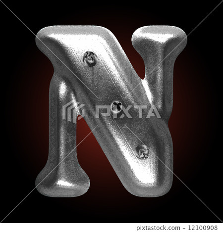 vector metal construction figure n vector metal construction figure n 12100908