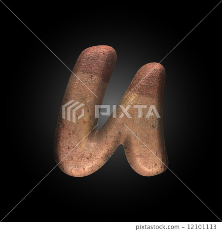 Vector old metal letter u 12101113