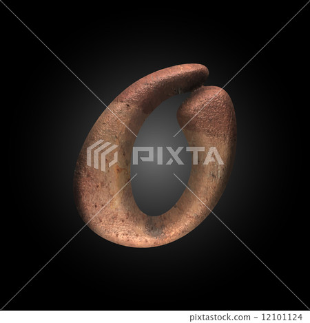 Vector old metal letter o 12101124