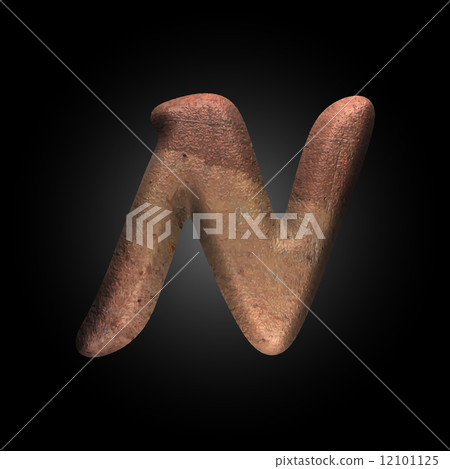 Vector old metal letter n 12101125