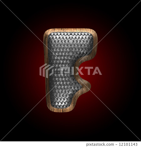 vector metal and wood figure f vector metal and wood figure f 12101143