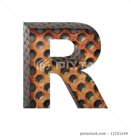 Vector metal cutted figure r. Paste to any background Vector metal cutted figure r. Paste to any background 12101249