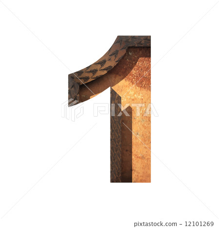 Vector metal cutted figure 1. Paste to any background Vector metal cutted figure 1. Paste to any background 12101269