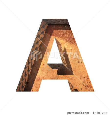 Vector metal cutted figure a. Paste to any background 12101285