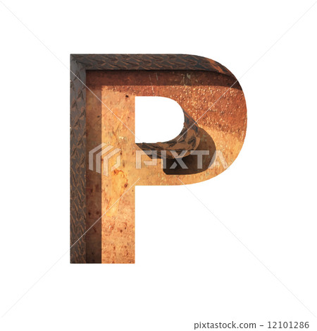 Vector metal cutted figure p. Paste to any background 12101286