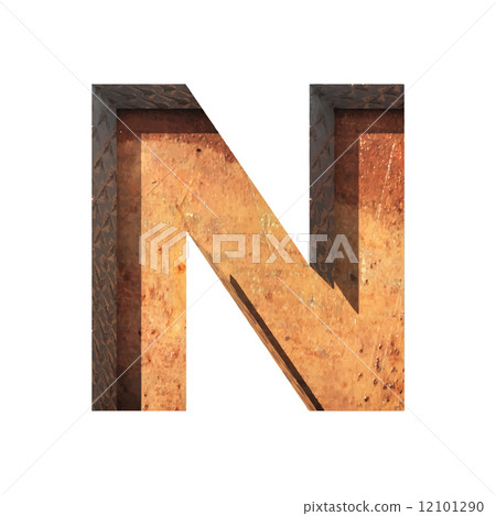 Vector metal cutted figure n. Paste to any background 12101290