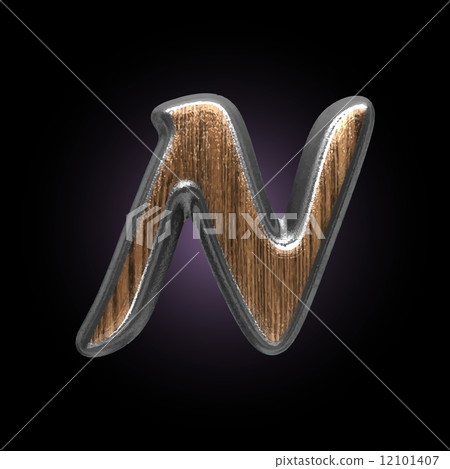 vector metal and wood figure n vector metal and wood figure n 12101407