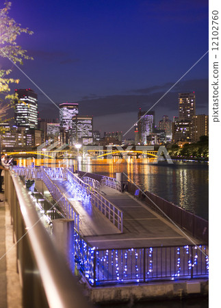 Tenmabashi Hachijo家庭海灘夜視圖 12102760